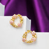 Blush Aura Wreath Stud Earrings