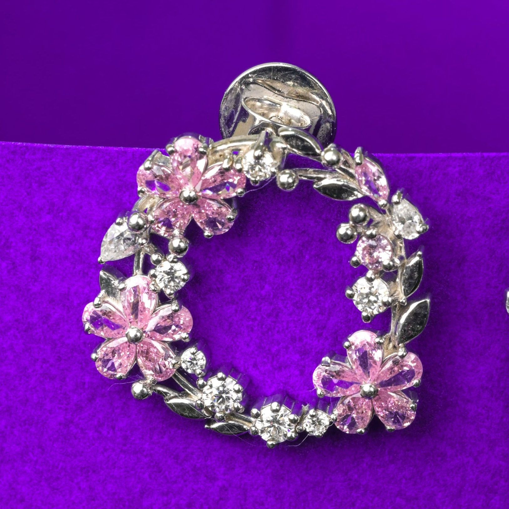 Rosé Bloom Wreath Stud Earrings