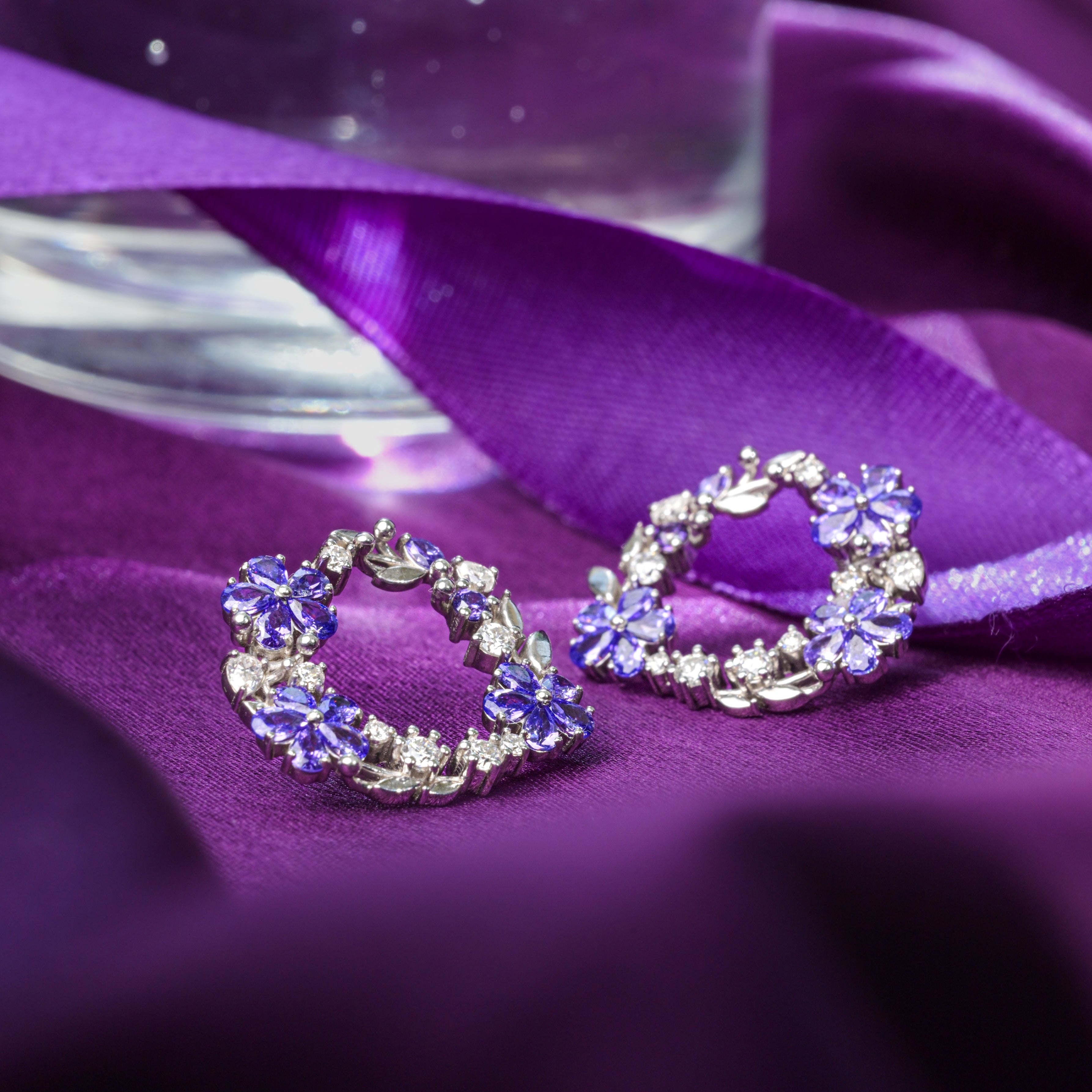 Lavender Royale Wreath Stud Earrings