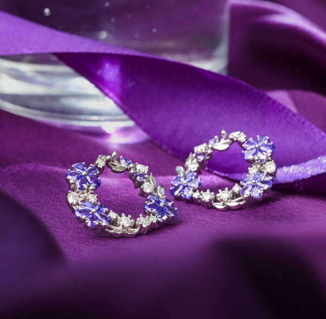Lavender Royale Wreath Stud Earrings