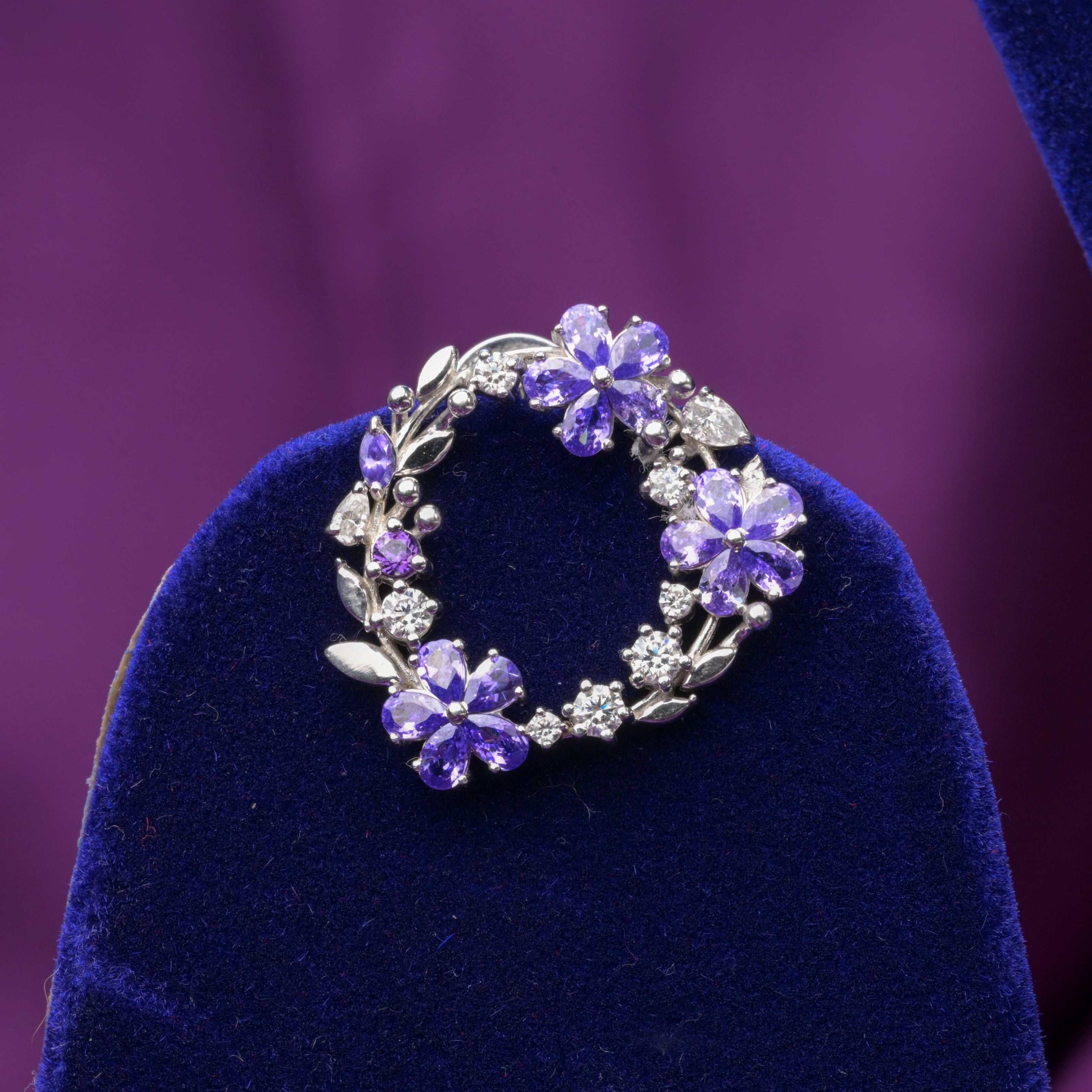 Lavender Royale Wreath Stud Earrings
