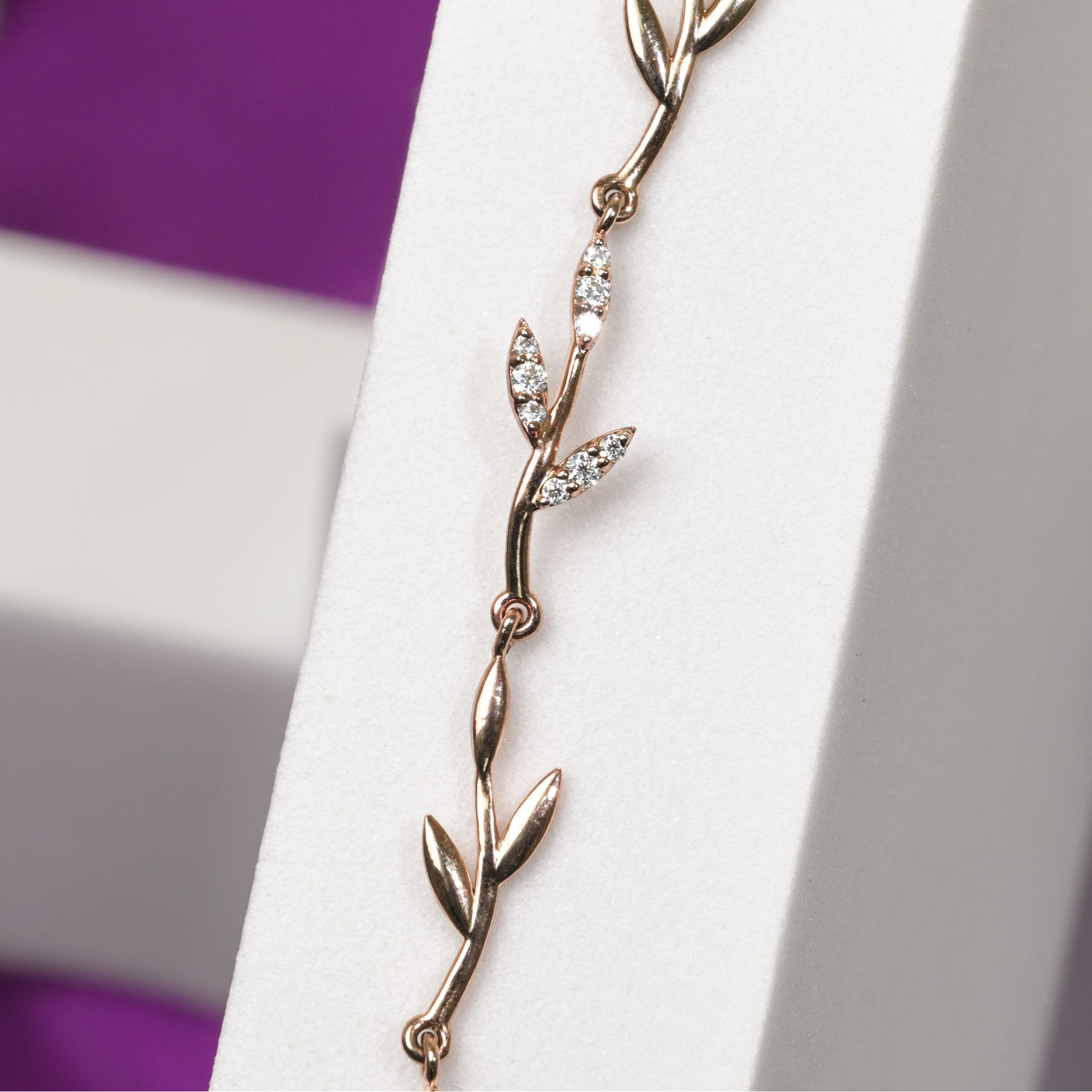 Rosé Vine Leaf Bracelet