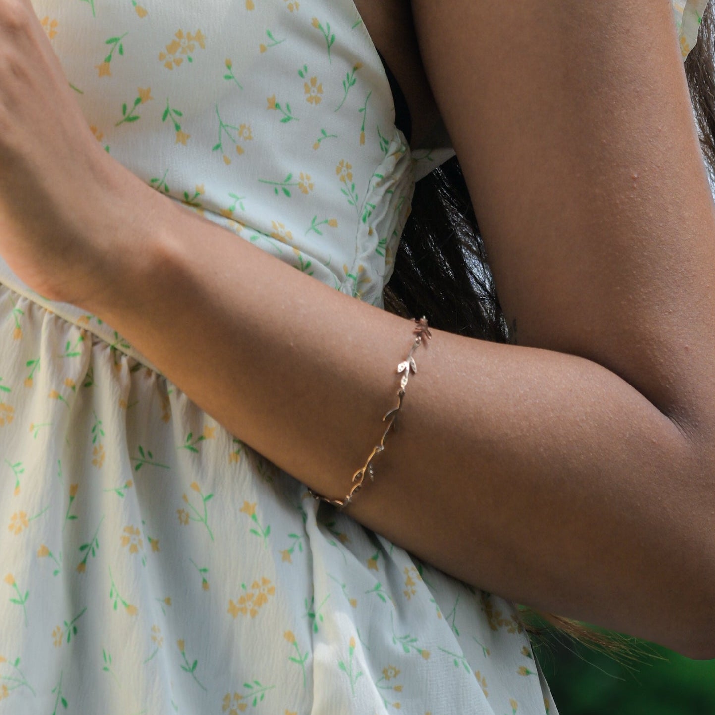 Rosé Vine Leaf Bracelet