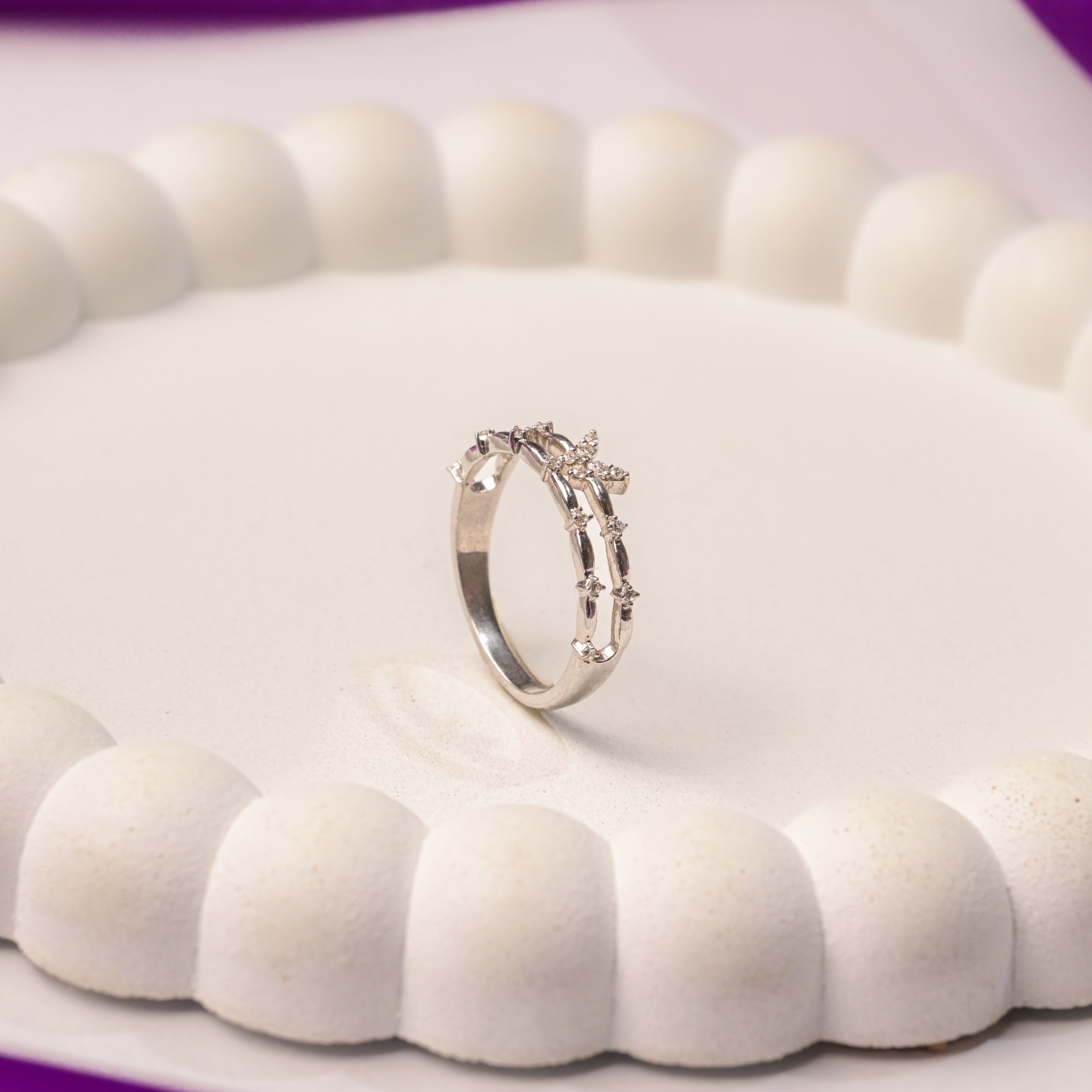 Silver Flutter Butterfly Ring