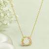 Blush Bloom Wreath Pendant Necklace