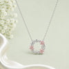 Rosé Frost Wreath Pendant Necklace