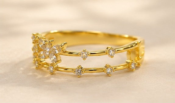Golden Flutter Butterfly Ring