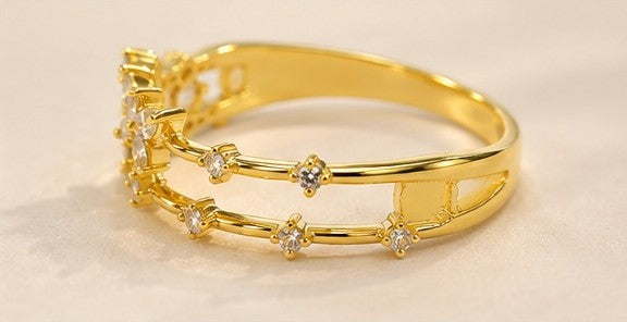 Golden Flutter Butterfly Ring