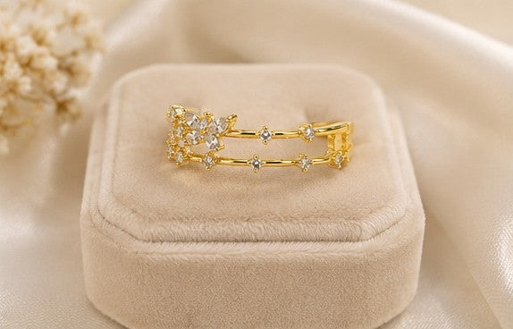 Golden Flutter Butterfly Ring