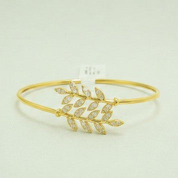 Golden Laurel Leaf Cuff Bracelet