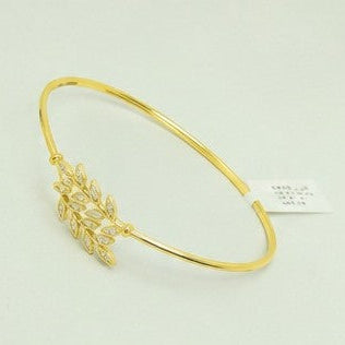 Golden Laurel Leaf Cuff Bracelet