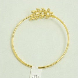 Golden Laurel Leaf Cuff Bracelet