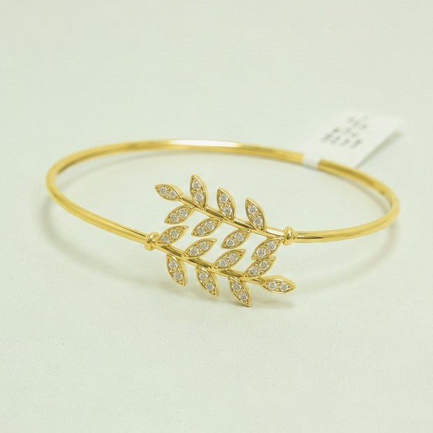 Golden Laurel Leaf Cuff Bracelet