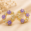 Violet Grace Wreath Stud Earrings