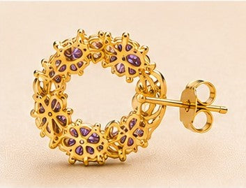 Violet Grace Wreath Stud Earrings