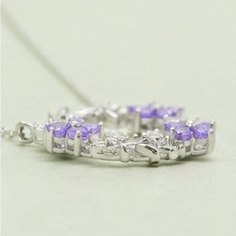 Lavender Luxe Wreath Pendant Necklace