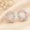 Rosé Bloom Wreath Stud Earrings