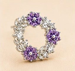 Lavender Royale Wreath Stud Earrings