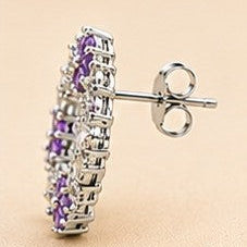 Lavender Royale Wreath Stud Earrings