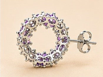 Lavender Royale Wreath Stud Earrings