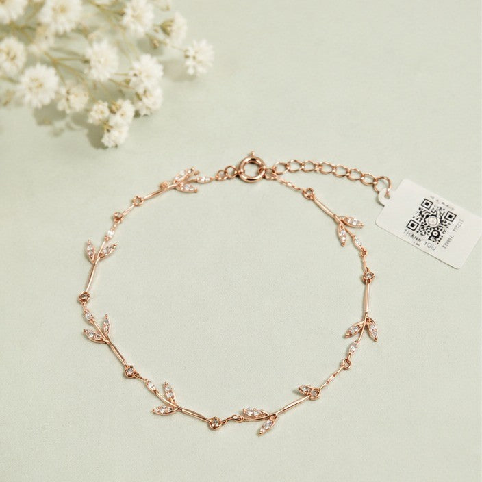 Rosé Vine Leaf Bracelet