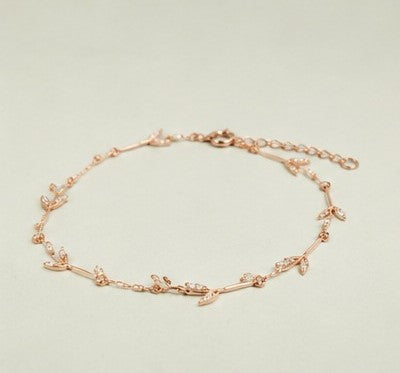 Rosé Vine Leaf Bracelet