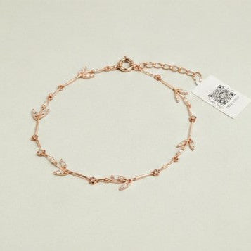 Rosé Vine Leaf Bracelet