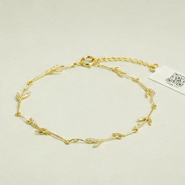 Golden Vine Leaf Bracelet