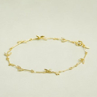 Golden Vine Leaf Bracelet