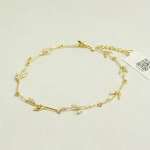 Golden Vine Leaf Bracelet