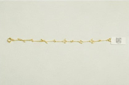 Golden Vine Leaf Bracelet
